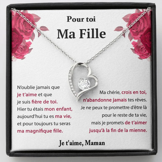 Cadeau De Maman à Sa Fille - Coffret Collier Coeur Eternel Je Suis Fière Toi Jewelry