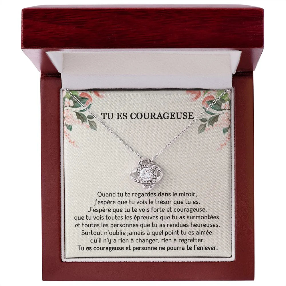Cadeau De Soutien - Coffret Collier Noeud D’amour Tu Es Courageuse Jewelry