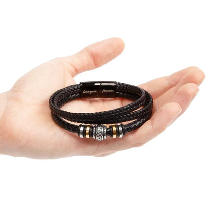 Bracelet En Cuir Tressé - Cadeau De Maman Pour Son Fils Je Crois Toi 🇫🇷 Jewelry