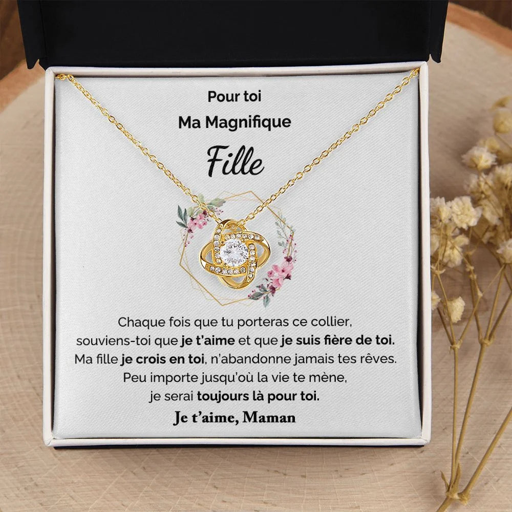 Cadeau De Maman à Sa Fille - Coffret Collier Noeud D’amour Je Serai Toujours Là Pour Toi. Jewelry