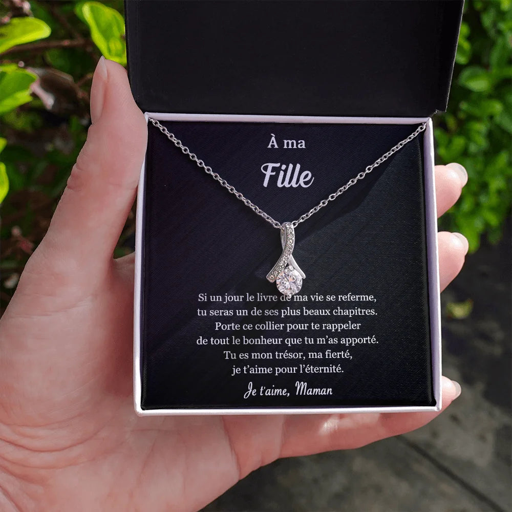 Cadeau De Maman à Sa Fille - Collier Ruban Précieux Pour L’éternité Jewelry