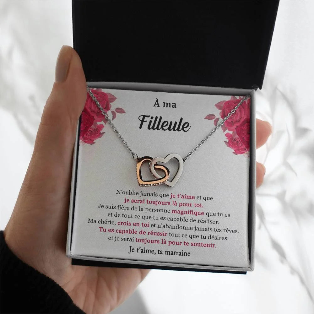 Cadeau De Marraine Pour Sa Filleule - Coffret Collier Coeurs Entrelacés Crois En Toi Jewelry