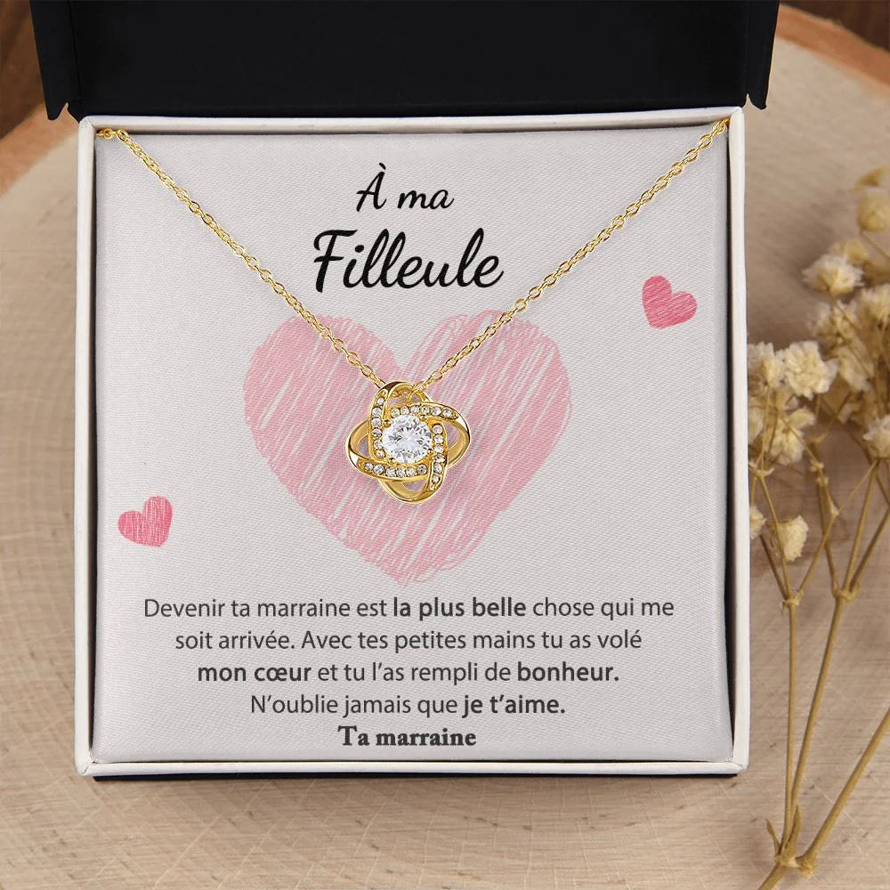 Cadeau De Marraine Pour Sa Filleule - Coffret Collier Noeud D’amour Mon Coeur Jewelry