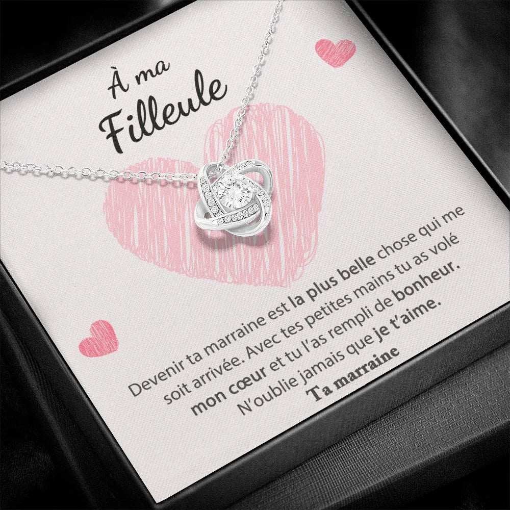 Cadeau De Marraine Pour Sa Filleule - Coffret Collier Noeud D’amour Mon Coeur Jewelry