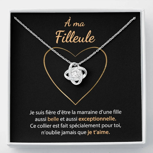 Cadeau De Marraine Pour Sa Filleule - Coffret Collier Noeud D’amour Tu Es Si Belle Jewelry