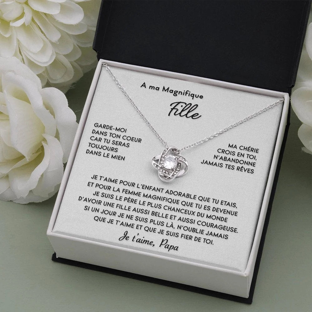 Cadeau De Papa à Sa Fille - Collier Noeud D’amour Tu Es Magnifique Jewelry
