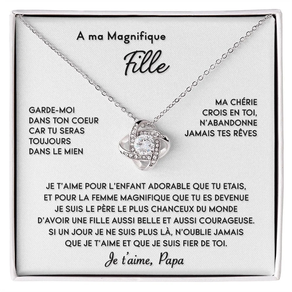 Cadeau De Papa à Sa Fille - Collier Noeud D’amour Tu Es Magnifique Jewelry