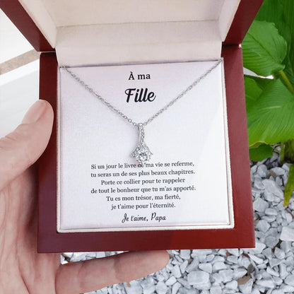 Cadeau De Papa à Sa Fille - Collier Ruban Précieux Pour L’éternité Jewelry