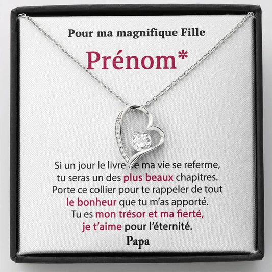 Cadeau Personnalisé De Papa Pour Sa Fille - Collier Coeur Précieux Tu Es Ma Fierté Jewelry