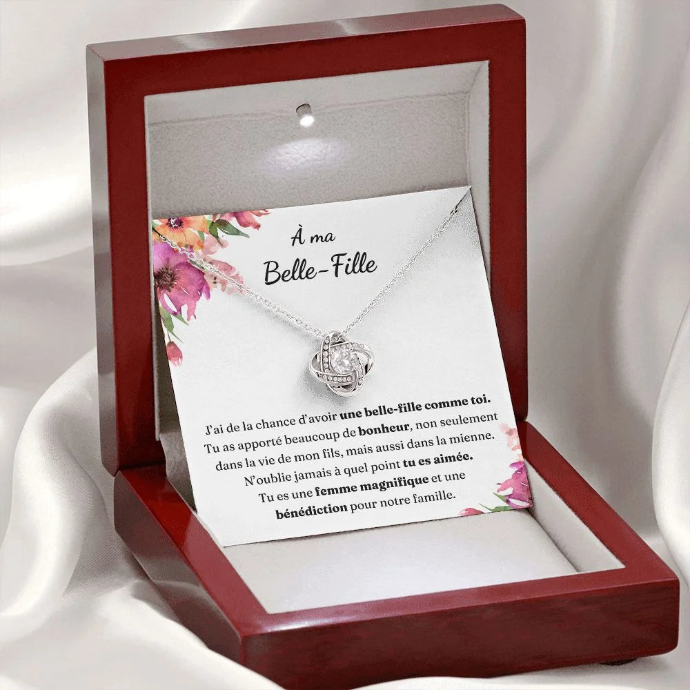 Cadeau Pour Belle - fille - Coffret Collier Noeud D’amour a Ma Bien - aimée Jewelry
