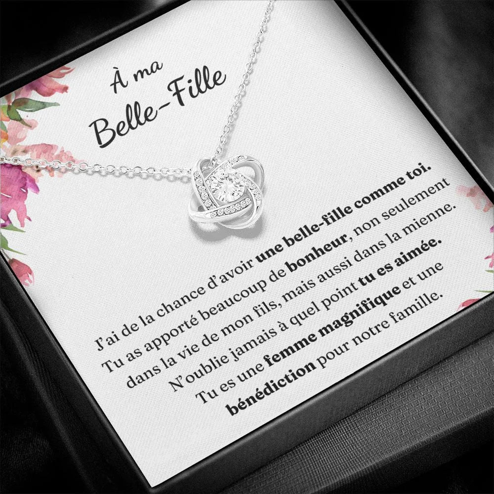 Cadeau Pour Belle - fille - Coffret Collier Noeud D’amour a Ma Bien - aimée Jewelry