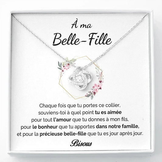Cadeau Pour Belle - fille - Coffret Collier Noeud D’amour a Ma Magnifique Jewelry