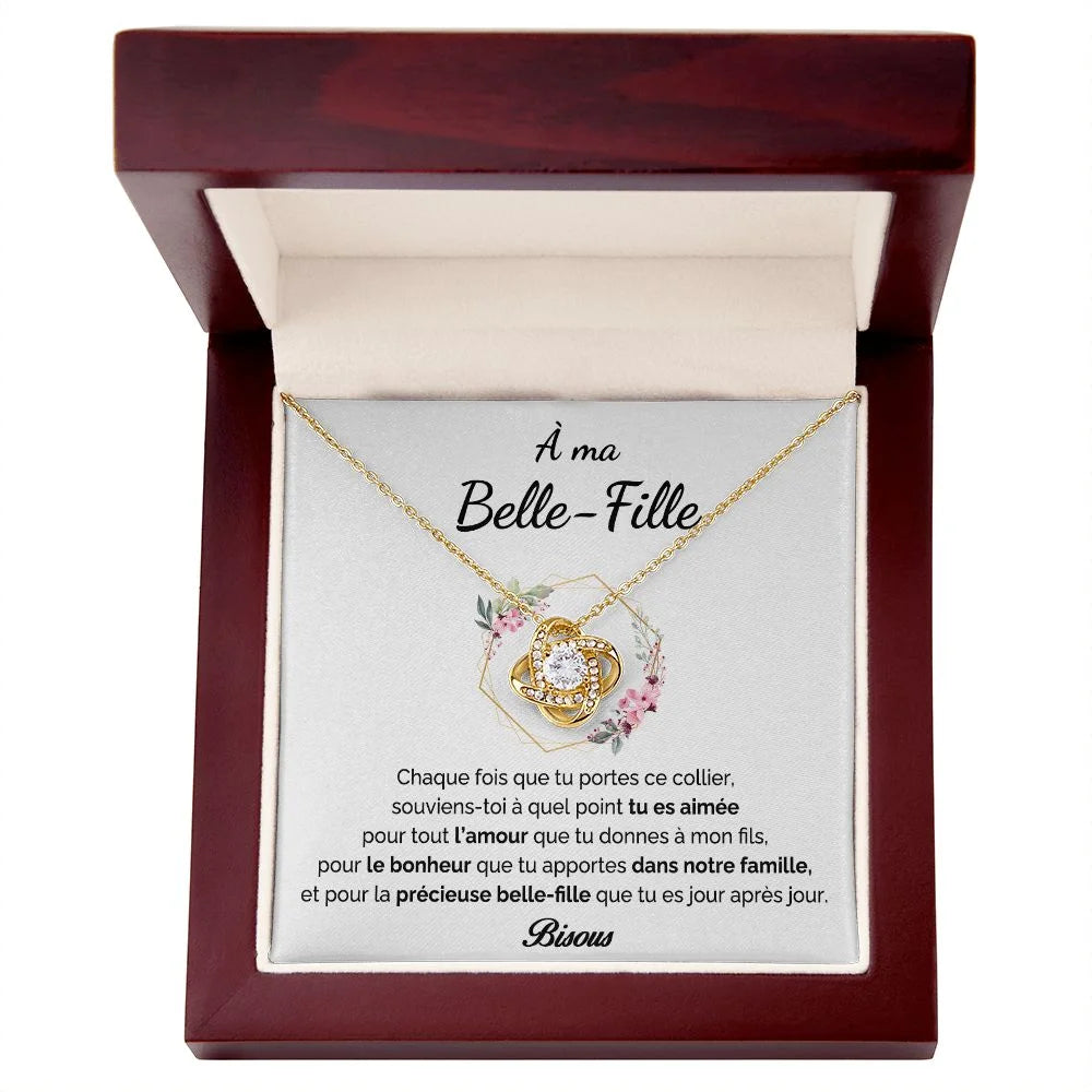 Cadeau Pour Belle - fille - Coffret Collier Noeud D’amour a Ma Magnifique Jewelry