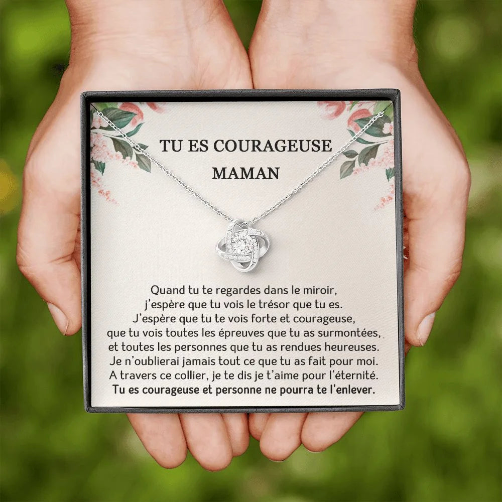 Cadeau Pour Maman - Coffret Collier Noeud D’amour Tu Es Courageuse Jewelry