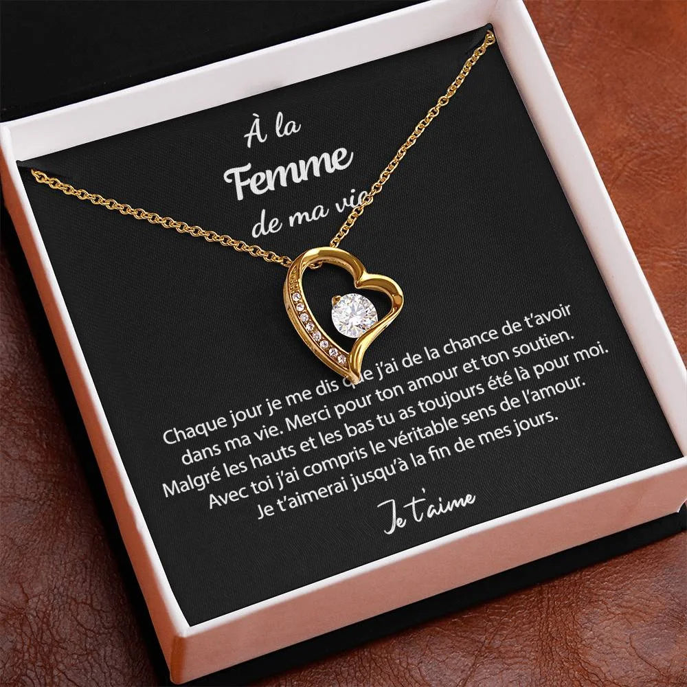 Coffret Collier Amour Eternel - Cadeau à La Femme De Ma Vie Je T’aimerai Jusqu’à Fin Mes Jours Jewelry