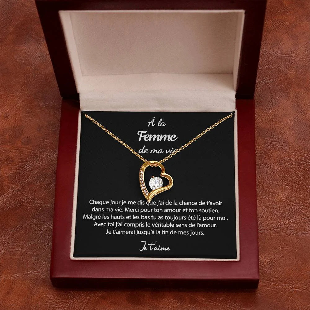 Coffret Collier Amour Eternel - Cadeau à La Femme De Ma Vie Je T’aimerai Jusqu’à Fin Mes Jours Jewelry