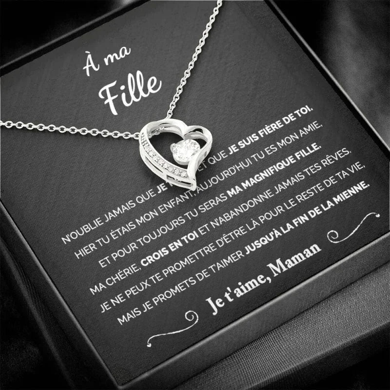 Coffret Collier Amour Eternel - Cadeau Signé Maman Ma Fille Je T’aime Suis Fière De Toi Jewelry