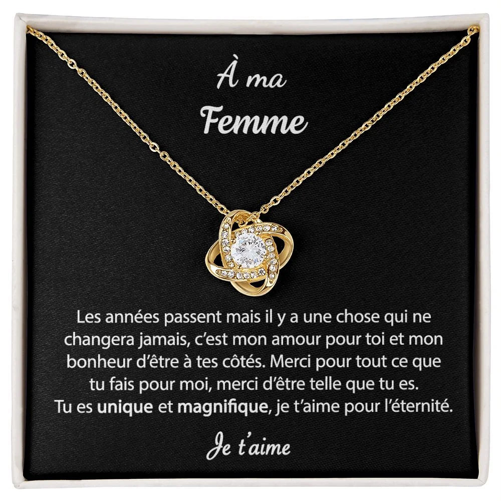 Coffret Collier Noeud D’amour - a Ma Femme Tu Es Magnifique Jewelry
