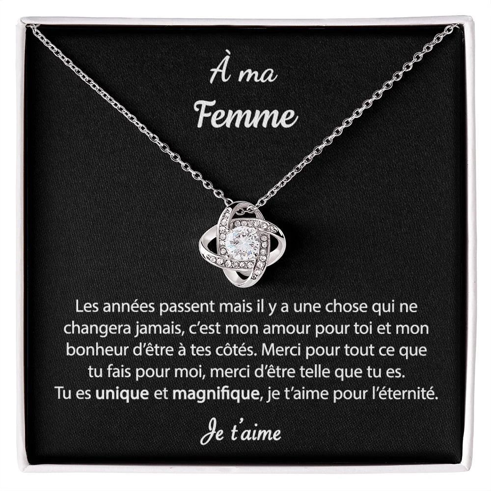 Coffret Collier Noeud D’amour - a Ma Femme Tu Es Magnifique Jewelry