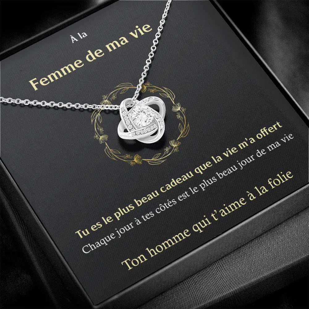 Collier Avec Pendentif & Message D’amour - a La Femme De Ma Vie Jewelry
