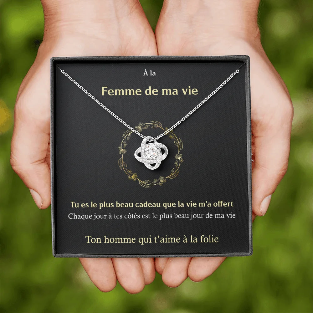 Collier Avec Pendentif & Message D’amour - a La Femme De Ma Vie Jewelry