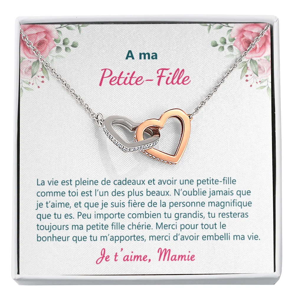 Collier Coeurs Entrelacés - Cadeau De Grand - mère Pour Petite - fille #ih03 Jewelry