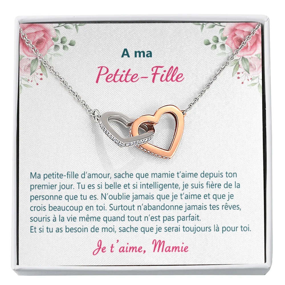 Collier Coeurs Entrelacés - Cadeau De Grand - mère Pour Petite - fille #ih07 Jewelry