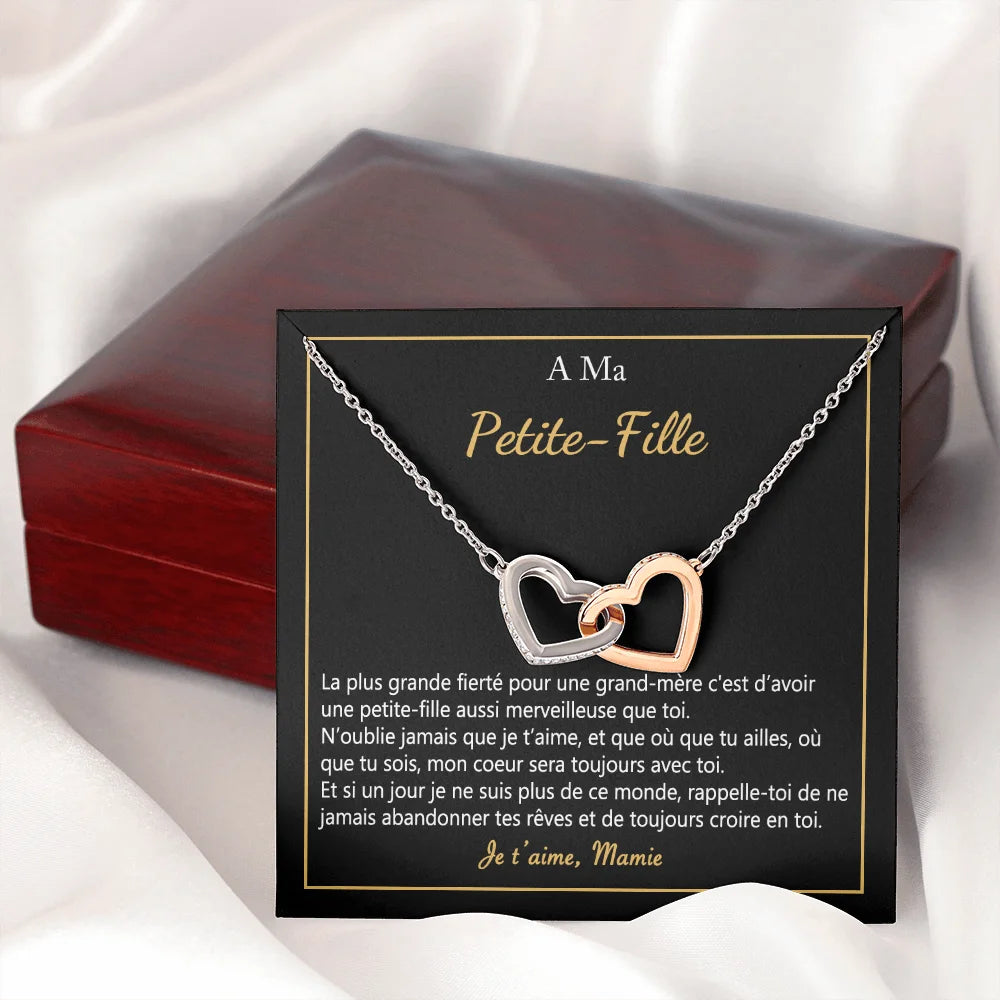 Collier Coeurs Entrelacés - Cadeau De Grand - mère Pour Petite - fille #ihbl05 Jewelry