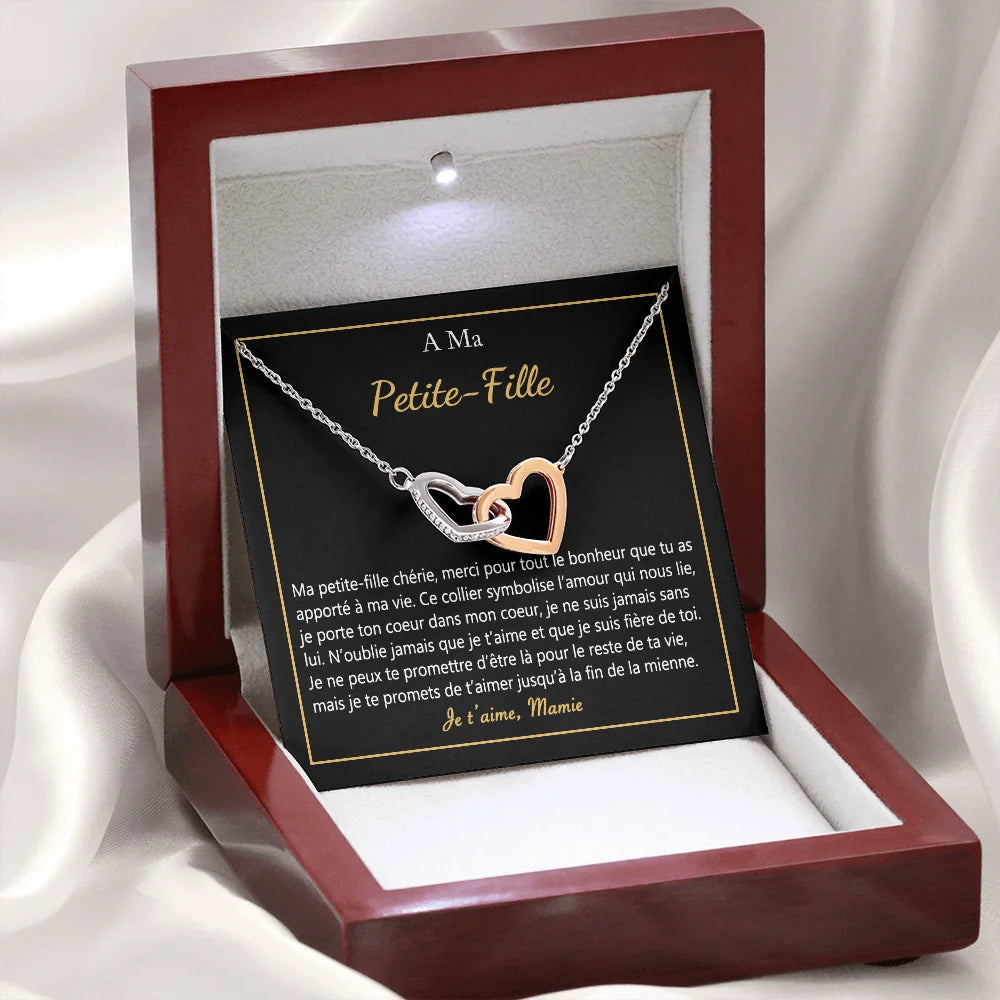 Collier Coeurs Entrelacés - Cadeau De Grand - mère Pour Petite - fille #ihbl10 Jewelry