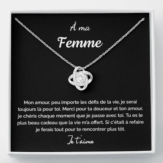 Collier Noeud D’amour - a Ma Femme Le Plus Beau Cadeau Jewelry