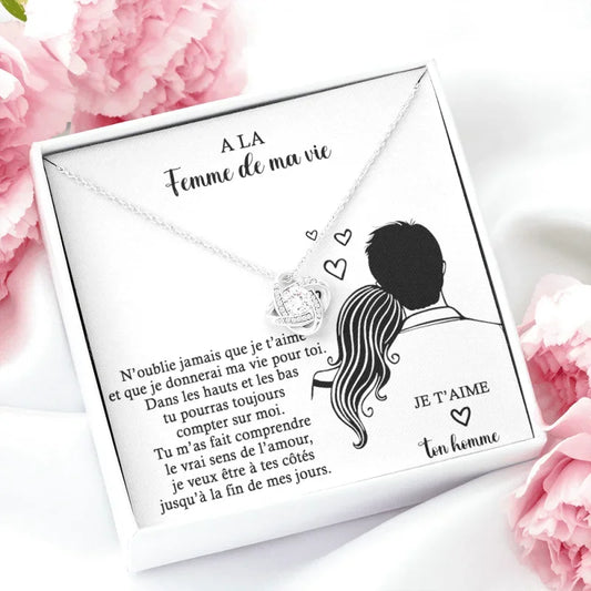 Pendentif Avec Message D’amour - a La Femme De Ma Vie Jewelry