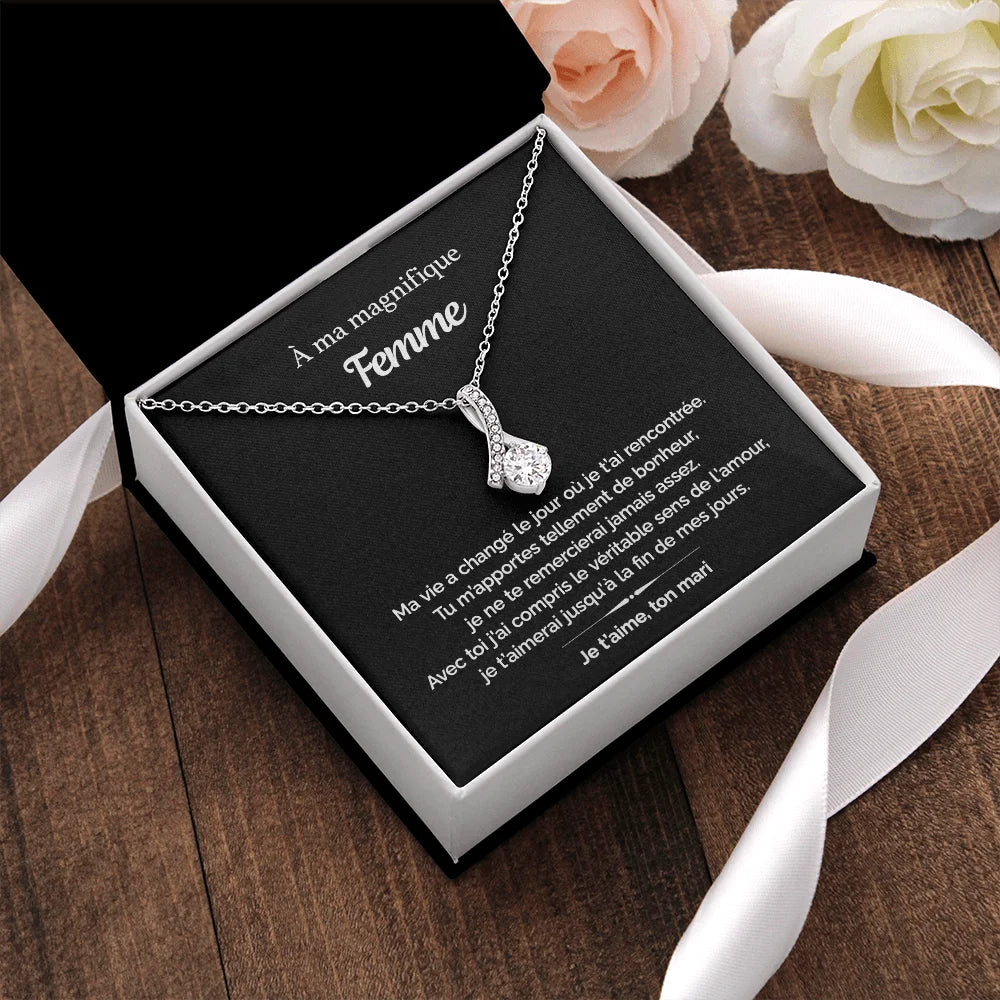 Pendentif Avec Message D’amour - Pour Ma Femme Vie Jewelry