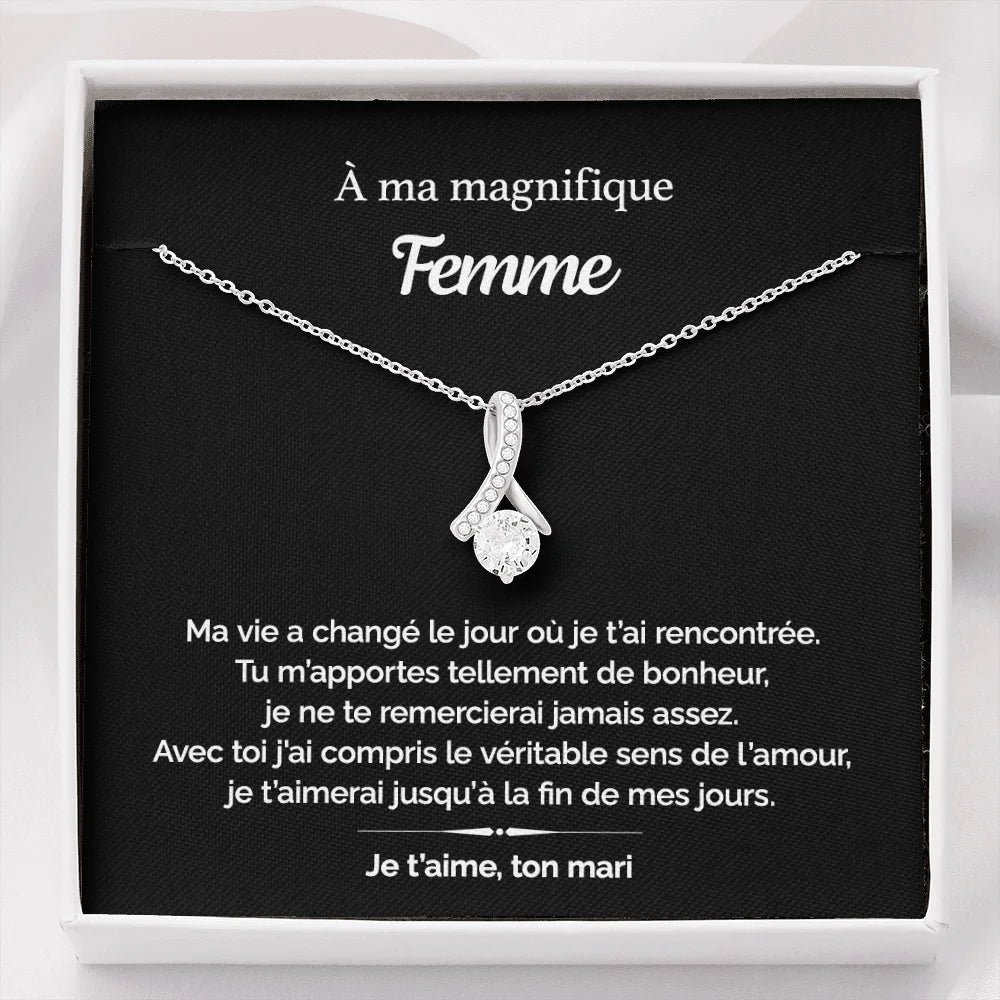 Pendentif Avec Message D’amour - Pour Ma Femme Vie Jewelry