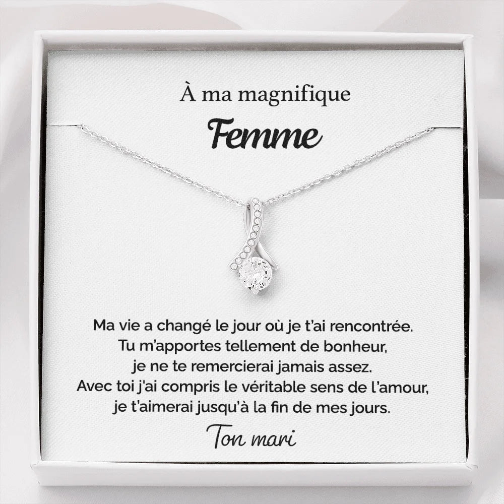 Pendentif Avec Message D’amour - Pour Ma Femme Vie Wt Jewelry