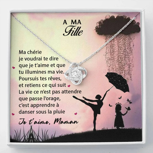 Pour Ma Fille - Collier Noeud D’amour Tu Illumines Vie Jewelry